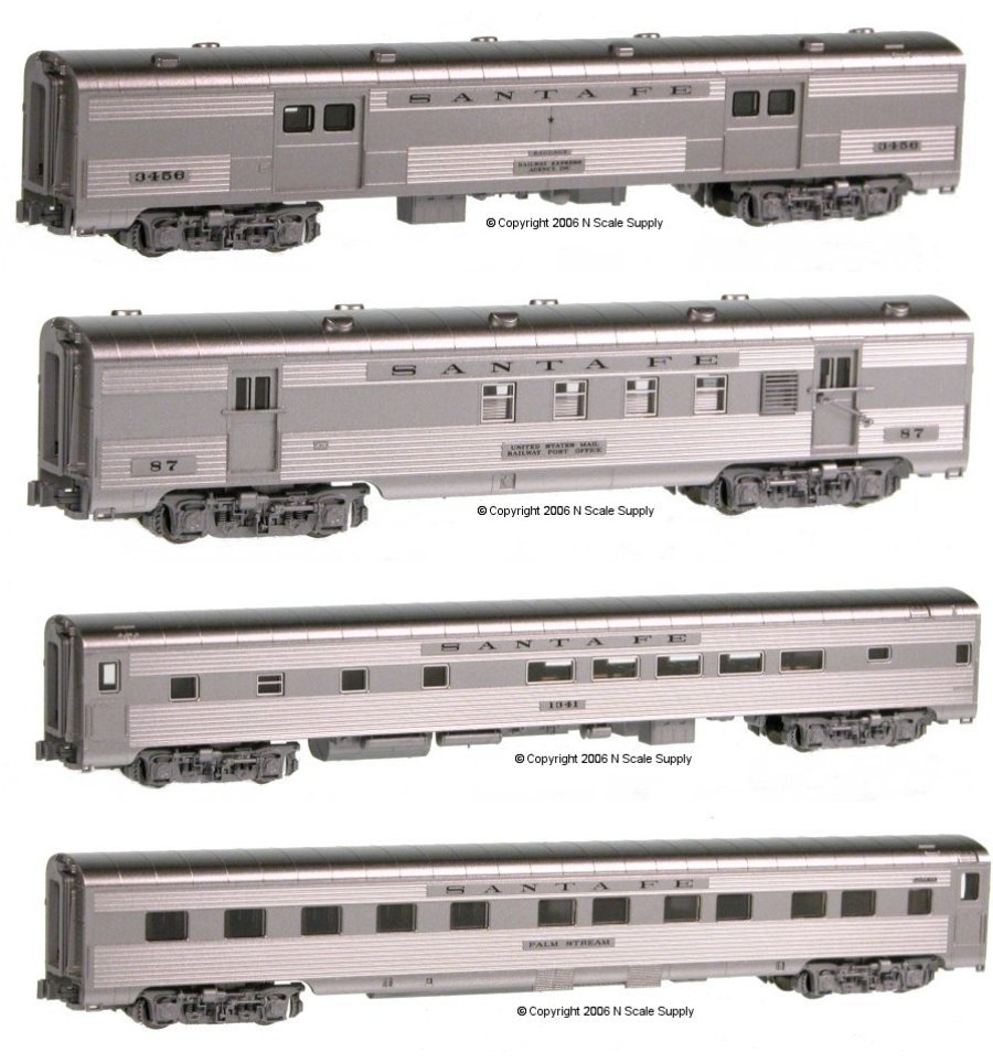 AT&SF - Lightweight-Corrugated - (SC) Baggage - Kato 106-6002A